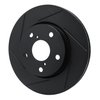 613-76135L Slotted Brake Rotor [Black], 2006-2018 Multiple Makes/Models, Position: Front Left - image 2