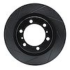 613-76142L Slotted Brake Rotor [Black], Fits Select Lexus/Toyota/Scion, Position: Front Left - image 1
