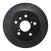 613-76152L Slotted Brake Rotor [Black], Fits Select Lexus/Toyota/Scion, Position: Rear Left - image 1