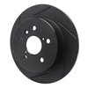 613-76152L Slotted Brake Rotor [Black], Fits Select Lexus/Toyota/Scion, Position: Rear Left - image 2