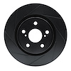 613-76154L Slotted Brake Rotor [Black], Fits Select Lexus/Toyota/Scion, Position: Front Left - image 1