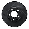 613-80035L Slotted Brake Rotor [Black], 2001-2002 Ford/Lincoln/Mercury/Mazda, Position: Front Left - image 1