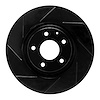 613-80078L Slotted Brake Rotor [Black], 2016-2021 Ford/Lincoln/Mercury/Mazda, Position: Front Left - image 1