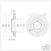620-02013D Drilled Brake Rotor, 1982-1989 Porsche, Position: Left Front - image 2