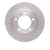 620-02039 Drilled Brake Rotor, 2000-2008 Porsche, Position: Rear - image 1