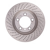 620-02047D Drilled Brake Rotor, 2007-2013 Porsche, Position: Rear Left - image 1