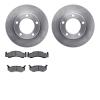 6202-40324 Brake Rotors w/Heavy-Duty Brake Pads Kit, 1980-1993 Mopar, Position: Front - image 1