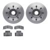 6202-40378 Brake Rotors w/Heavy-Duty Brake Pads Kit, 1994-1999 Mopar, Position: Front - image 1