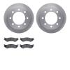 6202-40429 Brake Rotors w/Heavy-Duty Brake Pads Kit, 2000-2002 Mopar, Position: Rear - image 1