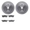 6202-47114 Brake Rotors w/Heavy-Duty Brake Pads Kit, 1969-1974 GM, Position: Front - image 1