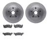 6202-47139 Brake Rotors w/Heavy-Duty Brake Pads Kit, 1978-1990 GM, Position: Front - image 1