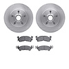 6202-47289 Brake Rotors w/Heavy-Duty Brake Pads Kit, 1977-1995 GM, Position: Front - image 1
