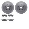6202-47307 Brake Rotors w/Heavy-Duty Brake Pads Kit, 1969-1996 GM, Position: Front - image 1