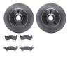 6202-48147 Brake Rotors w/Heavy-Duty Brake Pads Kit, 1990-2002 GM, Position: Front - image 1