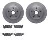 6202-51001 Brake Rotors w/Heavy-Duty Brake Pads Kit, 1991-1996 GM, Position: Front - image 1