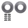 6202-72317 Brake Rotors w/Heavy-Duty Brake Pads Kit, 2010-2011 Freightliner, Position: Rear - image 1