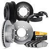 6204-40528 Brake Rotors w/Heavy-Duty Brake Pads/Drums & Shoes Kit, 2000-2000 Mopar, Position: Front and Rear - image 1