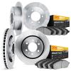 6204-40678 Brake Rotors w/Heavy-Duty Brake Pads Kit, 2003-2004 Mopar, Position: Front and Rear - image 1
