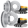 6204-40693 Brake Rotors w/Heavy-Duty Brake Pads Kit, 2008-2021 Multiple Makes/Models, Position: Front and Rear - image 1
