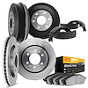 6204-48020 Brake Rotors w/Heavy-Duty Brake Pads/Drums & Shoes Kit, 2004-2008 GM, Position: Front and Rear - image 1
