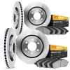 6204-48209 Brake Rotors w/Heavy-Duty Brake Pads Kit, 2002-2008 GM, Position: Front and Rear - image 1