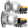6204-48486 Brake Rotors w/Heavy-Duty Brake Pads Kit, 2009-2020 GM, Position: Front and Rear - image 1