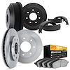 6204-54640 Brake Rotors w/Heavy-Duty Brake Pads/Drums & Shoes Kit, 1997-2004 Ford/Lincoln/Mercury/Mazda, Position: Front and Rea - image 1