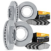 6204-72183 Brake Rotors w/Heavy-Duty Brake Pads Kit, 2010-2011 Freightliner, Position: Front and Rear - image 1