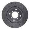 621-01002R Drilled Brake Rotor [Silver], 1995-2002 Suzuki, Position: Front Right - image 3