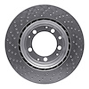 621-02014D Drilled Brake Rotor [Silver], 1978-1989 Porsche, Position: Rear Right - image 1