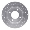 621-03010L Drilled Brake Rotor [Silver], 1997-2006 Kia/Hyundai/Genesis, Position: Rear Left - image 2