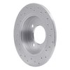 621-03010L Drilled Brake Rotor [Silver], 1997-2006 Kia/Hyundai/Genesis, Position: Rear Left - image 3
