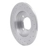 621-03010R Drilled Brake Rotor [Silver], 1997-2006 Kia/Hyundai/Genesis, Position: Rear Right - image 2