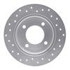621-03010R Drilled Brake Rotor [Silver], 1997-2006 Kia/Hyundai/Genesis, Position: Rear Right - image 3