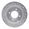621-03011L Drilled Brake Rotor [Silver], 1999-2006 Kia/Hyundai/Genesis, Position: Rear Left - image 1