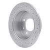 621-03011L Drilled Brake Rotor [Silver], 1999-2006 Kia/Hyundai/Genesis, Position: Rear Left - image 4