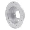 621-03011R Drilled Brake Rotor [Silver], 1999-2006 Kia/Hyundai/Genesis, Position: Rear Right - image 2