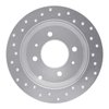 621-03011R Drilled Brake Rotor [Silver], 1999-2006 Kia/Hyundai/Genesis, Position: Rear Right - image 4