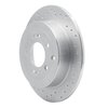 621-03052L Drilled Brake Rotor [Silver], 2016-2021 Kia/Hyundai/Genesis, Position: Rear Left - image 3