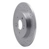 621-03060R Drilled Brake Rotor [Silver], Fits Select Kia/Hyundai/Genesis, Position: Rear Right - image 3
