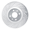 621-07004L Drilled Brake Rotor [Silver], 2012-2019 Mopar, Position: Front Left - image 1