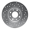 621-07005L Drilled Brake Rotor [Silver], 2013-2019 Mopar, Position: Rear Left - image 1