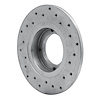 621-13001L Drilled Brake Rotor [Silver], 1985-1991 Subaru, Position: Rear Left - image 1