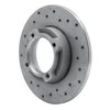 621-13001L Drilled Brake Rotor [Silver], 1985-1991 Subaru, Position: Rear Left - image 2
