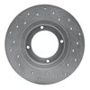 621-13001L Drilled Brake Rotor [Silver], 1985-1991 Subaru, Position: Rear Left - image 3