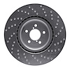 621-13014L Drilled Brake Rotor [Silver], 2003-2020 Multiple Makes/Models, Position: Front Left - image 1