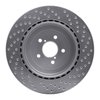 621-13015L Drilled Brake Rotor [Silver], 2003-2004 Subaru, Position: Rear Left - image 3