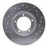 621-19002L Drilled Brake Rotor [Silver], 1990-1992 Daihatsu, Position: Front Left - image 2