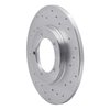 621-19002R Drilled Brake Rotor [Silver], 1990-1992 Daihatsu, Position: Front Right - image 3