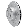 621-20003R Drilled Brake Rotor [Silver], 1986-1989 Jaguar, Position: Front Right - image 1